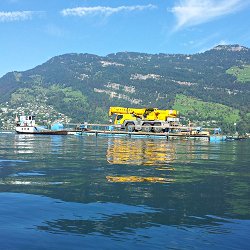 Krantransport über den See
