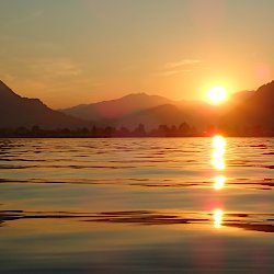 Sonnenuntergang auf dem See