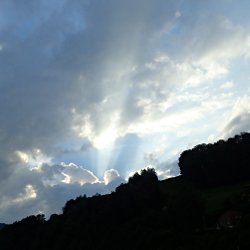 Sonnenuntergang mit Wolken