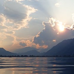 Sonnenuntergang auf dem See