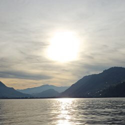 Sonnenuntergang hinter Wolken
