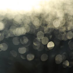 Bokeh im See glitzernde Sonnenstrahlen