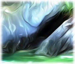 Höhle am See