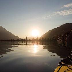 Sonnenuntergang auf dem See